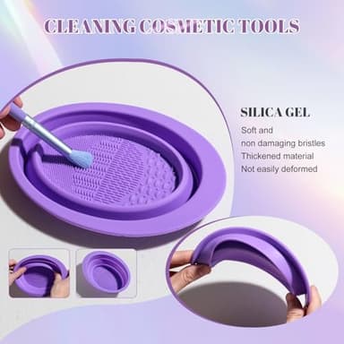 BS-MALL 26 Pcs Makeup Brushes Set – Premium Facial Cleaning & Makeup Brush Set with Foundation, Concealer, Blush, Eyeshadow Brushes plus Sponge and Wash Bag - Image 6