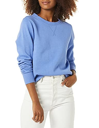 Amazon Essentials Women's Fleece Crewneck Pullover Sweatshirt (Available in Plus Size), Blue, Large - Image 1