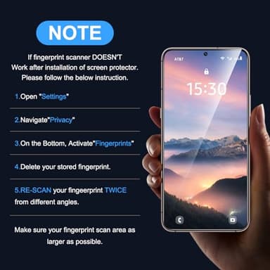 Uyiton UnBreak-Glass for Samsung Galaxy S22 Screen Protector, [Ultrasonic Fingerprint Support][Auto-Alignment Frame] Scratch-Resistant Bubble-Free S22 Screen Protector(, 2 Pack - Image 5