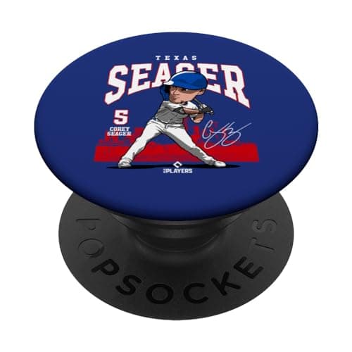 Corey Seager | Texas Baseball MLB Players | MLBSEA4054 PopSockets Adhesive PopGrip - Image 1