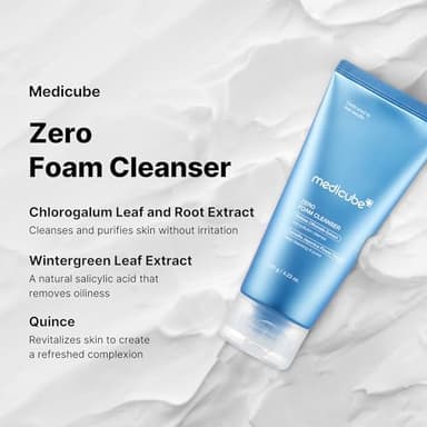 medicube Double Cleanser Duo for Facial Cleansing: Zero Pore Blackhead Deep Cleansing Oil and Zero Foam Cleanser - Image 8