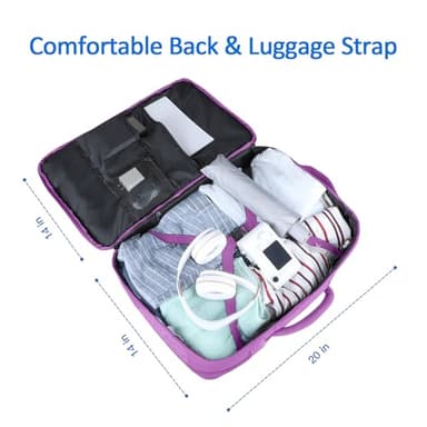 50L Carry On Backpack, Extra Large Laptop Backpack, Travel Backpack for Women, Expandable Water Resistant Big Bag Anti-Theft Business Daypack Fit 17 Inch Laptop with USB Port,Purple - Image 4