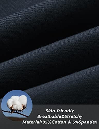 SEVEGO Womens Tall 34 Inseam Jogger Lightweight Cotton Sweatpants Zipper Pockets Running Long Sweat Pants, Dark Blue, L - Image 3