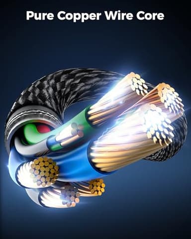 Cratree HDMI Cable 15FT Long - Certified 8K Ultra High Speed HDMI Cable,48Gbps Braided HDMI Cord,8K 60hz,4K 120hz,eARC,HDCP 2.2&2.3 - Compatible for HDTV/PS5 - Image 2