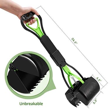 PPOGOO Non-Breakable Pet Pooper Scooper for Dogs and Cats with Long Handle High Strength Material and Durable Spring for Easy Grass and Gravel Pick Up - Image 6
