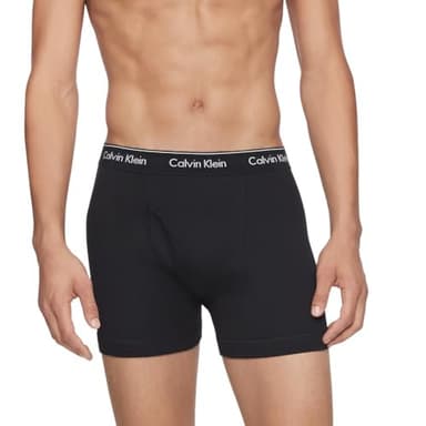Calvin Klein Men's Cotton Classics 3-pack Boxer Brief, 3 Black, Large - Image 2