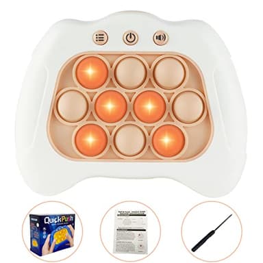 Intoypad Pop The Target! Handheld Speed Push Game Machine: A Fun Multiplayer Game for Family. Sensory Fidget Toy Christmas Toys Gifts for 6 7 8 9 10 11 12 Years Old Kids Road Trip Car Games Kids White - Image 5