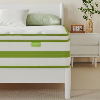 Dourxi Queen Mattress, 12 Inch Mattress in a Box, Hybrid Mattress Queen, Organic Cotton Fabric Cover and Individual Pocket Springs, Cooler Sleep and Pressure Relief, Plush Support Feel, 80*60*12Inch - Image 5