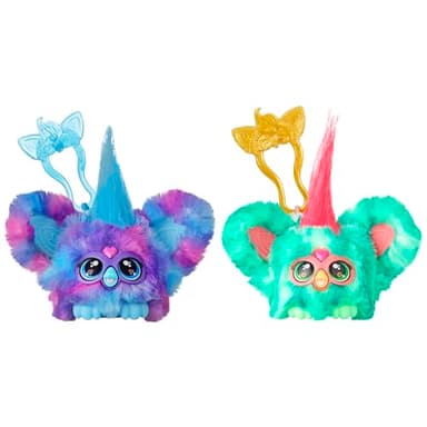 Furby Furblets 2-Pack, Mini Friends Luv-Lee & Mello-Nee, 45+ Sounds Each, Music & Furbish Phrases, Electronic Plush Toys, Red/Green & Purple/Blue, Back to School Gifts, Ages 6+ (Amazon Exclusive) - Image 8