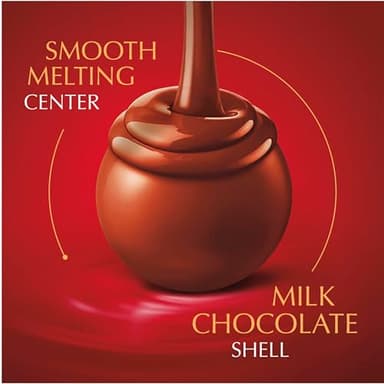 Lindt LINDOR Milk Chocolate Truffles, Milk Chocolate Candy with Smooth, Melting Truffle Center, Great for Gift Giving, 5.1 oz. Bag (6 Pack) - Image 2