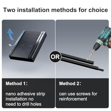 Melovinho 2 Pack Expandable Pull Out Kitchen Cabinet Organizer,Adhesive No Drilling Slide Out Drawers for Kitchen Base Cabinet,Shelves,PantryStorage, Adjustable Width Cabinets Drawers 12.4"-20.4" - Image 6