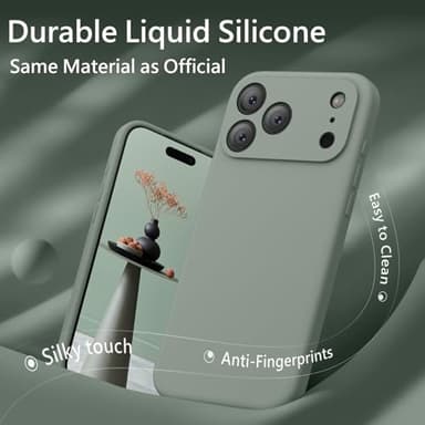 FireNova Magnetic for iPhone 17 Pro Case, Compatible with MagSafe, [Integrated Silicone Camera Control Button] [Camera Protection] Anti-Scratch Microfiber Lining Phone Case, 6.3", Calke Green - Image 4