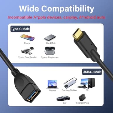 SinLoon USB Type C Coiled Cable 5Gbps Retractable 90 Degree USB3.0 Female to USB C Male Charging Cable and Data Transfer for Phone, Tablet, Other USB C Devices (F/L) - Image 4