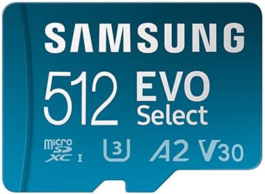 SAMSUNG EVO Select Micro SD-Memory-Card + Adapter, 512GB microSDXC 130MB/s Full HD & 4K UHD, UHS-I, U3, A2, V30, Expanded Storage for Android Smartphones, Tablets, Nintendo-Switch (MB-ME512KA/AM) - Image 1
