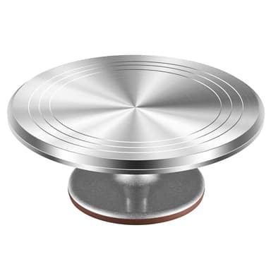 Kootek Aluminium Alloy Revolving Cake Stand 12 Inch Rotating Cake Turntable for Cake, Cupcake Decorating Supplies - Image 1
