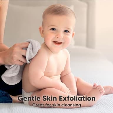 6-Pack Baby Washcloths - Soft Absorbent Viscose from Bamboo Wash Cloths for Babies, Kids, Toddlers, Infant, Newborn Bath Towels,Gentle on Sensitive Skin,10x10 Reusable Face Towels(Heather) - Image 4