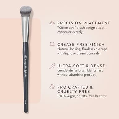 BK BEAUTY BRUSHES - ANGIE HOT & FLASHY A506 CONCEALER - Viral "Kitten Paw" Face Brush - Under-Eye Concealing and Contouring - Makeup Brushes - Image 3