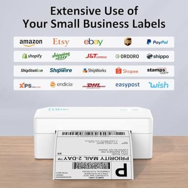 Thermal Shipping Label Printer, 4x6 Bluetooth Label Printer for Shipping Packages Small Business Mailing, Support iOS, Android, Mac, Windows, Chrome, Used for UPS, USPS, Ebay, Etsy, Amazon - Image 6