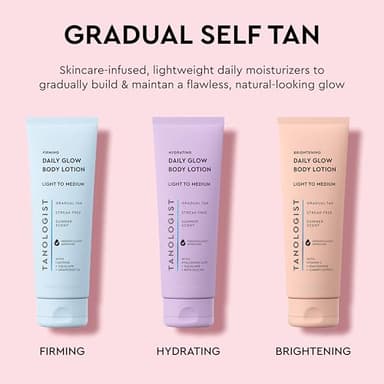 Tanologist Hydrating Daily Glow Body Lotion- Light/Medium, Gradual Tanning Lotion, No Fake Tan Smell, Streak-Free & Natural Looking Self Tanner, Moisturizing, Vegan, 8.45 fl. oz/250 ml Tube - Image 4