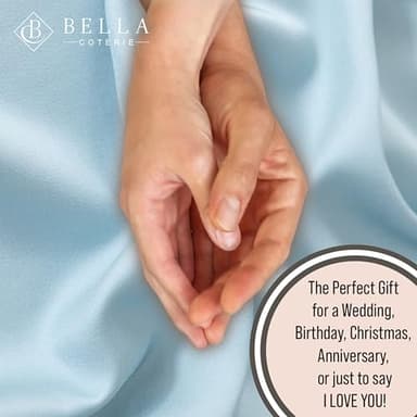 Bella Coterie Luxury Bamboo Viscose King Size Sheet Set | 100% Organically Grown | Ultra Soft | Cooling for Hot Sleepers | 18" Deep Pocket [Coastal Blue] - Image 6