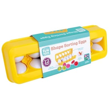 Nothing But Fun Toys Shape Sorter Eggs 12 Piece playset Designed for Children Ages 12+ Months,Multi - Image 8