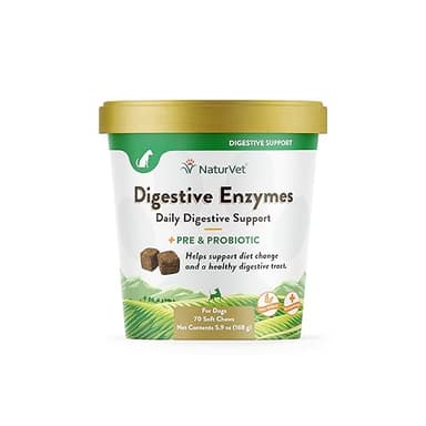 NaturVet – Digestive Enzymes - Plus Probiotics & Prebiotics – Helps Support Diet Change & A Healthy Digestive Tract – for Dogs (Soft Chews, 70 Count) - Image 1
