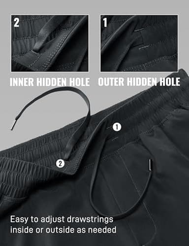 CRZ YOGA Men's Linerless Workout Shorts - 7'' Quick Dry for Running Sports Athletic Gym with Pockets Black Medium - Image 6