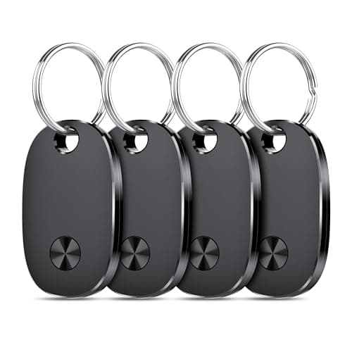 Air Tags-4 Pack, Bluetooth Tracker Works with Apple Find My APP (iOS Only), Keys Finder and Item Locator for Luggage, Backpack, Suitcases, Replaceable Battery, IP67 Waterproof Tracking Tag - Image 1