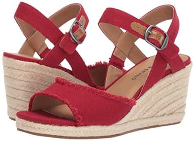 Lucky Brand Women's Mindra Espadrille Wedge Sandal, sb red, 7.5 - Image 7