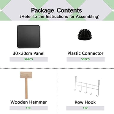 C&AHOME Cube Storage Organizer, 16-Cube Shelves Units, Plastic Storage Cubes, DIY Closet Organizer, Modular Closet Storage Shelves Ideal for Home, Bedroom, 48.4" L × 12.4" W × 48.4" H Black SUM3016H - Image 8