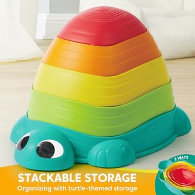 JOYIN 5 Pcs Turtle Balance Stepping Stones, Kids Turtle Path Jumping Stones, Toddler Obstacle Course Coordination Game Toys Indoor or Outdoor Play for Kids Aged 3+ - Image 4