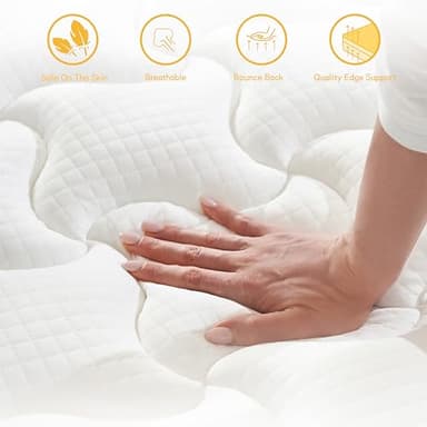 Giovanly Full Mattress, 12 Inch Full Size mattresses | Medium Firm - Cooling Gel Memory Foam & Zoned Pocket Coils for Pressure Relief, Spinal Alignment & Extra Lumbar Support | Motion Isolation | - Image 5