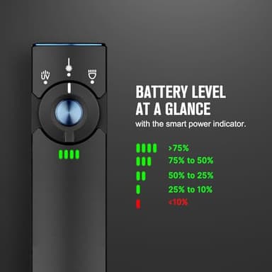 OLIGHT Arkfeld Pro Rechargeable EDC Flat Flashlight with Green Beam, UV and White LED Combo, 1300 Lumens Portable Pocket Lights, Triple Sources for Outdoors Emergency Working (Black CW) - Image 9