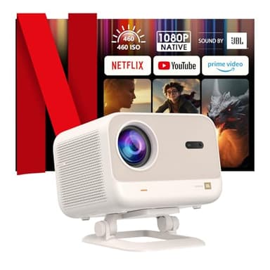 [Netflix-Licensed/Sound by JBL] Yaber L2 Plus Projector with WiFi and Bluetooth, Native 1080P Projector 4K Support, Auto Focus/Keystone Correction, Built-in Apps, Portable Proyector for Home & Outdoor - Image 1
