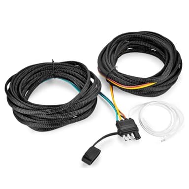 LIMICAR 25FT Trailer Wiring Harness Kit, 4 Wire Trailer Wiring with Nylon Net Tube Protection, 4 Pin 5 Way Plug Trailer Wire Kit for Enhanced Durability - Image 1