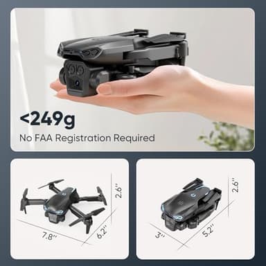 X-shop Foldable Drone with 1080P HD Camera for Beginners & Adults, FPV Live Video, One Key Start, Altitude Hold, 3D Flips, Gesture Selfie, 3 Speed Modes, 2 Batteries - Image 6