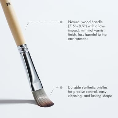 ARTIFY 25-Piece Professional Paint Brush Set – Expert Series Synthetic Nylon Brushes for Acrylic, Oil, Watercolor, Gouache – No Shedding, Canvas Roll Case & Palette Knife, Painter Gifts Art Supplies - Image 4