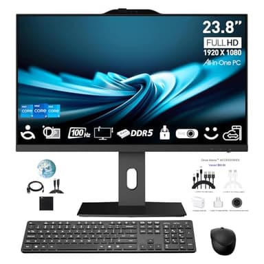 23.8 IPS FHD-Desktop, All-in-One PC, 20-Cores Intel Core i7-14700(up to 5.4 Ghz), 16GB DDR5 1TB NVMe SSD Computer Desktop with WiFi Adjustable Stand Win 11 w/Accessories - Image 1