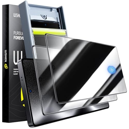 WSKEN for Samsung Galaxy S25 Ultra Privacy Screen Protector - [24° Anti-Spy] [0.02s Fingerprint Unlock] [Auto Dust Remove] [Zero Bubble] Top Durable 9H+ Tempered Glass Case Friendly, 2 Pack - Image 1