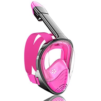 QingSong Full Face Snorkel Mask for Adults, Snorkeling Gear with Camera Mount, 180 Degree Panoramic View Snorkel Set Anti-Fog Anti-Leak - Image 1