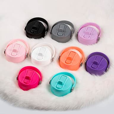 Straw Lid for Hydro Flask Wide Mouth Water Bottles, Top Lids with Straw Compatible with Hydro Flask 32 40 oz, Replacement Cap Wide Mouth Straws Flip Lid Flex Handle (Light Pink) - Image 7