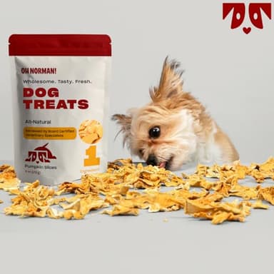 OH NORMAN! Single Ingredient Pumpkin Dog Treats by Kaley Cuoco, Healthy Dog Treats for All Life Stages and Breeds, Air Dried, Ethically Sourced in Canada, 6 Oz - Image 4