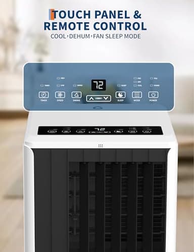 8,000 BTUs Portable Air Conditioner, 3-in-1 AC Unit with Fan, Dehumidifier, Air Conditioner for Bedroom Cools Rooms Up to 350 Sq.Ft, Indoor Quiet AC Unit, Easy Installation Kit Included, Grey - Image 4