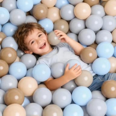 GOGOSO Ball Pits Balls for Toddlers 1-3, Plastics Shape Ball Non-Phthalate Non-BPA Non-Toxic 2.2-Inch Crush Proof Play Balls Play Tent Pool Playhouse Playpen Party Decoration,100pcs - Image 7