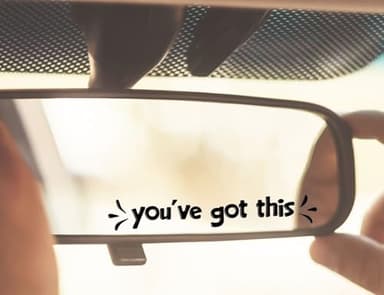 2 x You've Got This Car Rearview Mirror Decal, Vinyl Car Mirror Sticker, Non-Fading Car Decals, Inspirational Car Décor, Motivational Vinyl Decal, Bumper Sticker for Wall, Window, Vehicle (Black) - Image 3