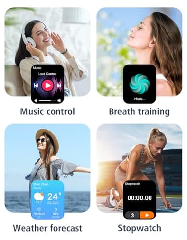 GRV Smart Watch for iOS and Android Phones (Answer/Make Calls), Watches for Men Women IP68 Waterproof Smartwatch Fitness Tracker Watch with Heart Rate/Sleep Monitor Steps Calories Counter (Black) - Image 8