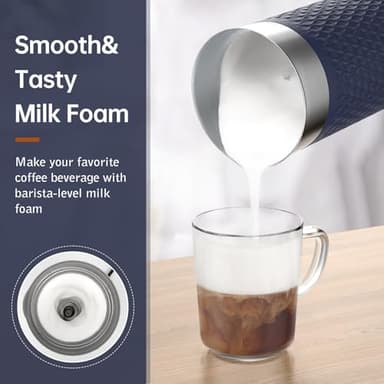 SIMPLETASTE Milk Frother, 4-in-1 Electric Milk Steamer, Automatic Warm and Cold Foam Maker and Milk Warmer for Latte, Cappuccinos, Macchiato - Image 2