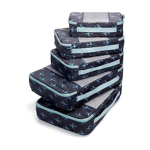 TravelWise Packing Cubes, Navy Airplanes, Set (5262367) - Image 1