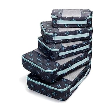 TravelWise Packing Cubes, Navy Airplanes, Set (5262367) - Image 1