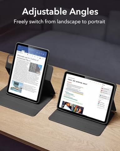 ESR for iPad Air 11 Inch Case M3/M2 (2025/2024), iPad Air 5th/4th Gen Case (2022/2020) 10.9 Inch with Pencil Holder, Removable Magnetic Cover, Vertical Stand, Rebound 360 Series, Black - Image 5